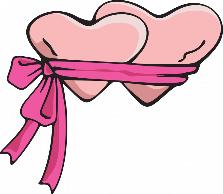 Valentines Border Clipart Free - Valentines Day Pink Png Transparent Png (728x634), Png Download