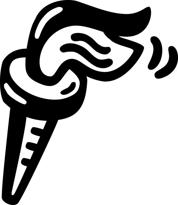 Olympic Games Torch Flame Image Illustration Of - Torch Clipart (609x700), Png Download