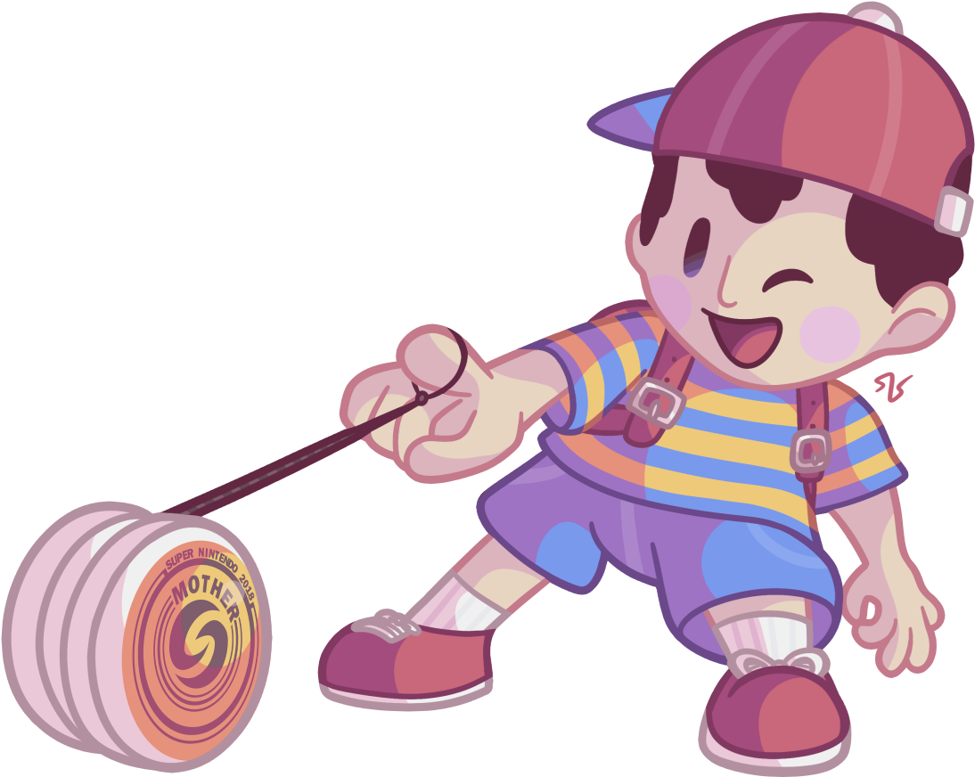 Ness The Psi Powerhouse I Was Really Inspired By Earthbound's - Cartoon Clipart (1128x900), Png Download