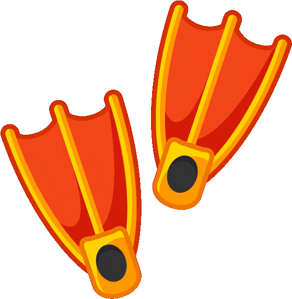 Flippers Clipart Scuba - Fins Gif Transparent - Png Download (640x640), Png Download