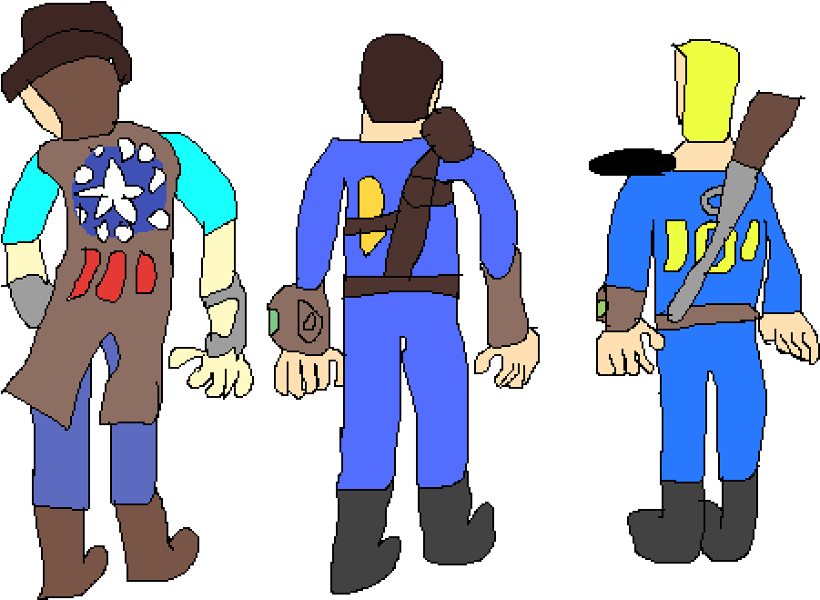 The Courier, The Sole Survivor, And The Lone Wanderer Clipart (1000x1000), Png Download