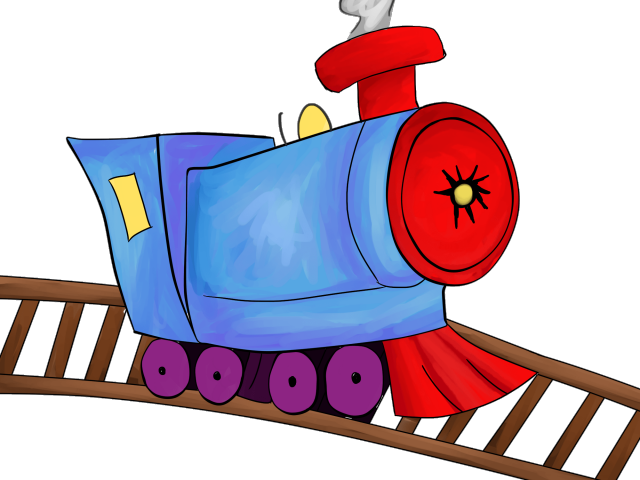 Railway Station Clipart Rail Station - Train On Railway Clipart - Png Download (640x480), Png Download