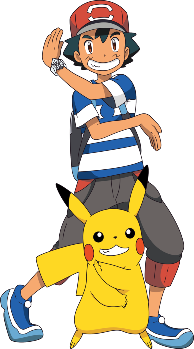 Pokemon Sun And Moon - Pokemon Sun And Moon Ash Team Clipart (667x1197), Png Download