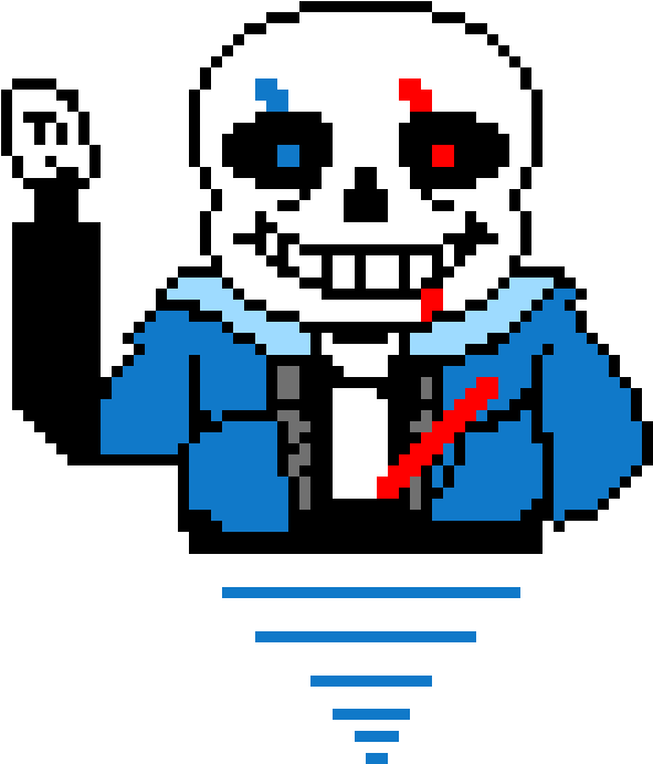 Cracked Soul Sans - Draw Sans Pixel Art Clipart (770x720), Png Download