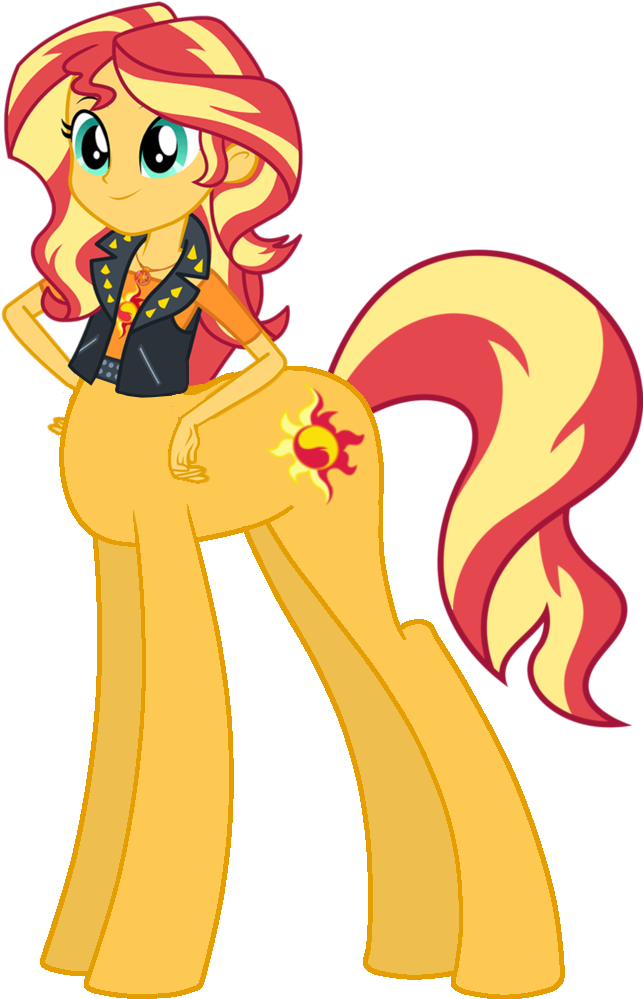 196 Kb Png - Sunset Shimmer My Little Pony Equestria Girls Looking Clipart (791x1012), Png Download
