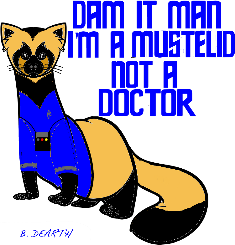 Ferret Trek /im A Mustelid - Ferret Trek Shower Curtain Clipart (815x900), Png Download