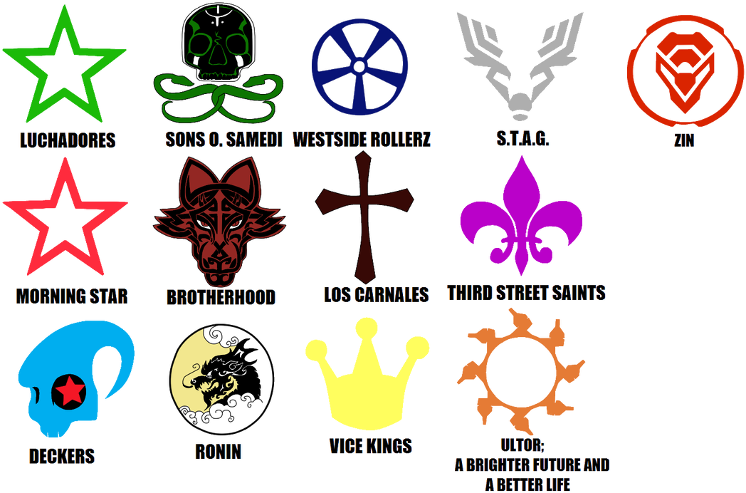Saints Row, Gang Tags By Theshadowvocaloidfan - Saints Row Gang Symbols Clipart (1145x698), Png Download
