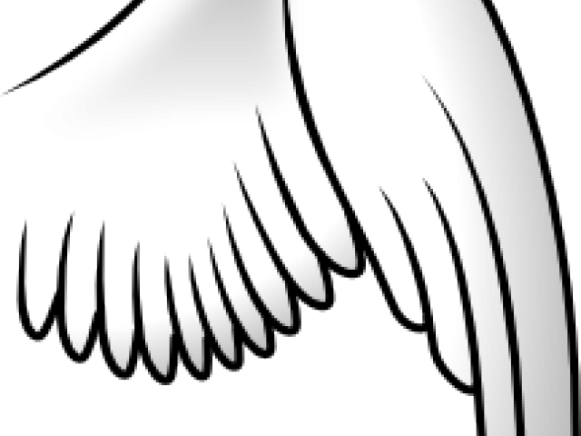 Wings Tattoos Clipart Mouth - Bird Wings Clipart Black And White - Png Download (640x480), Png Download