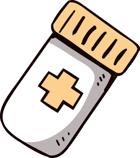 Free Online Medicine Bottles Medicines Pills Vector - Hospital Clipart (534x600), Png Download