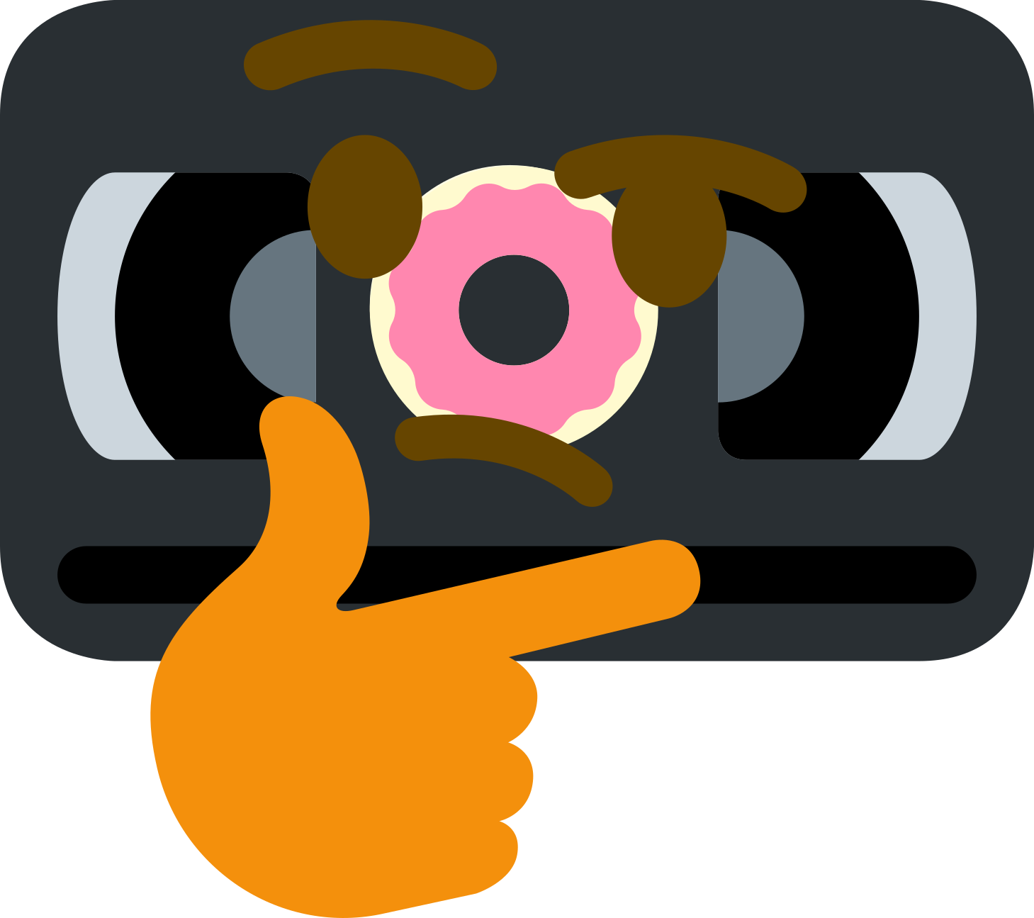 Also Yes That Is A Doughnut In The Center Clipart (1459x1295), Png Download