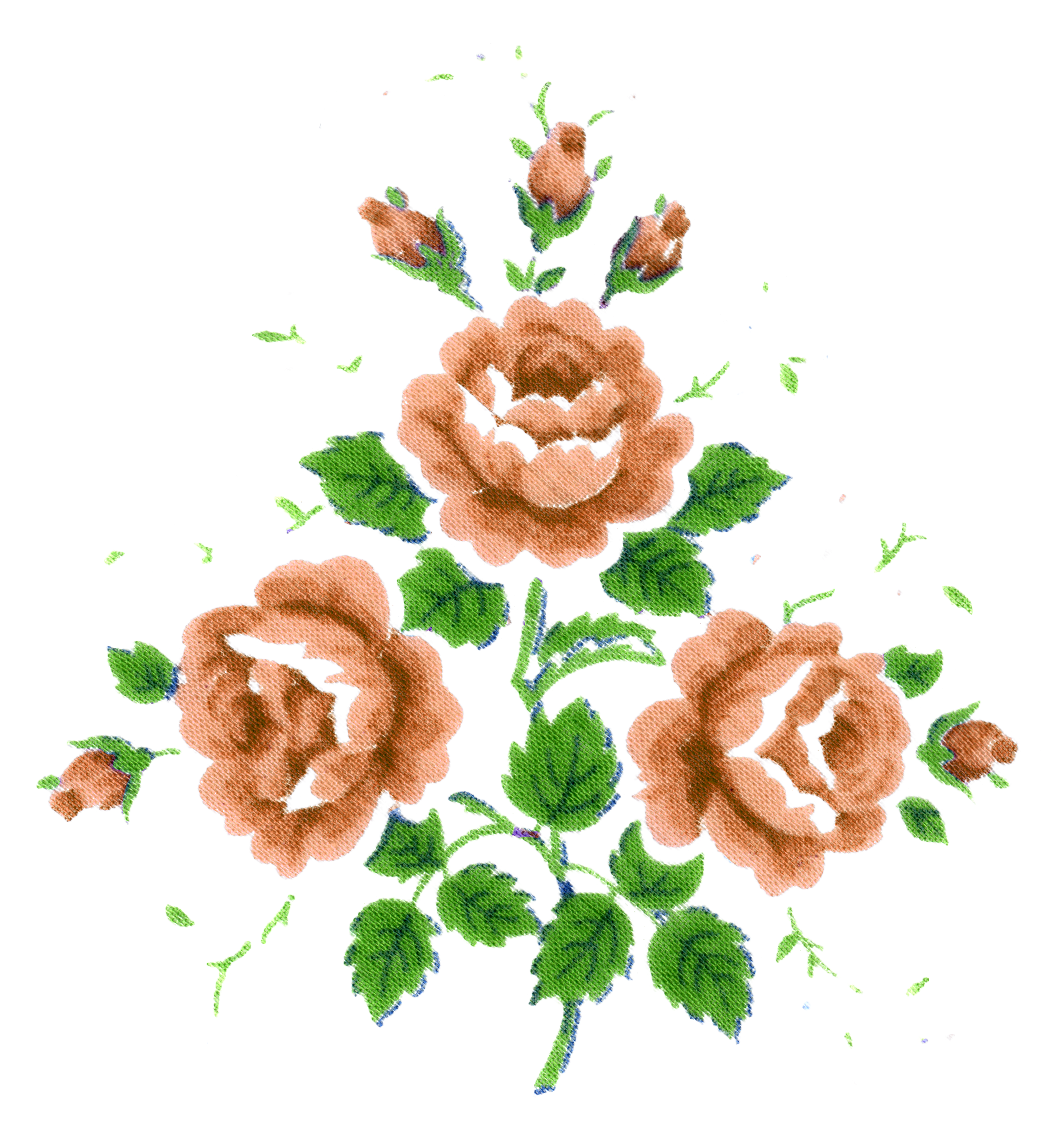 [showmyads] - Vintage Flowers Teal Clipart (2550x2782), Png Download