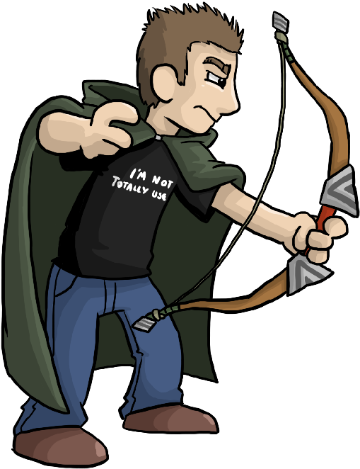 It S Me It S Me And I M A Badass Archer I M Even Wielding - Cartoon Clipart (600x846), Png Download