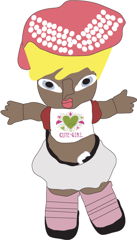 Personable, Feminine, Womens Clothing T-shirt Design - Cartoon Clipart (468x787), Png Download