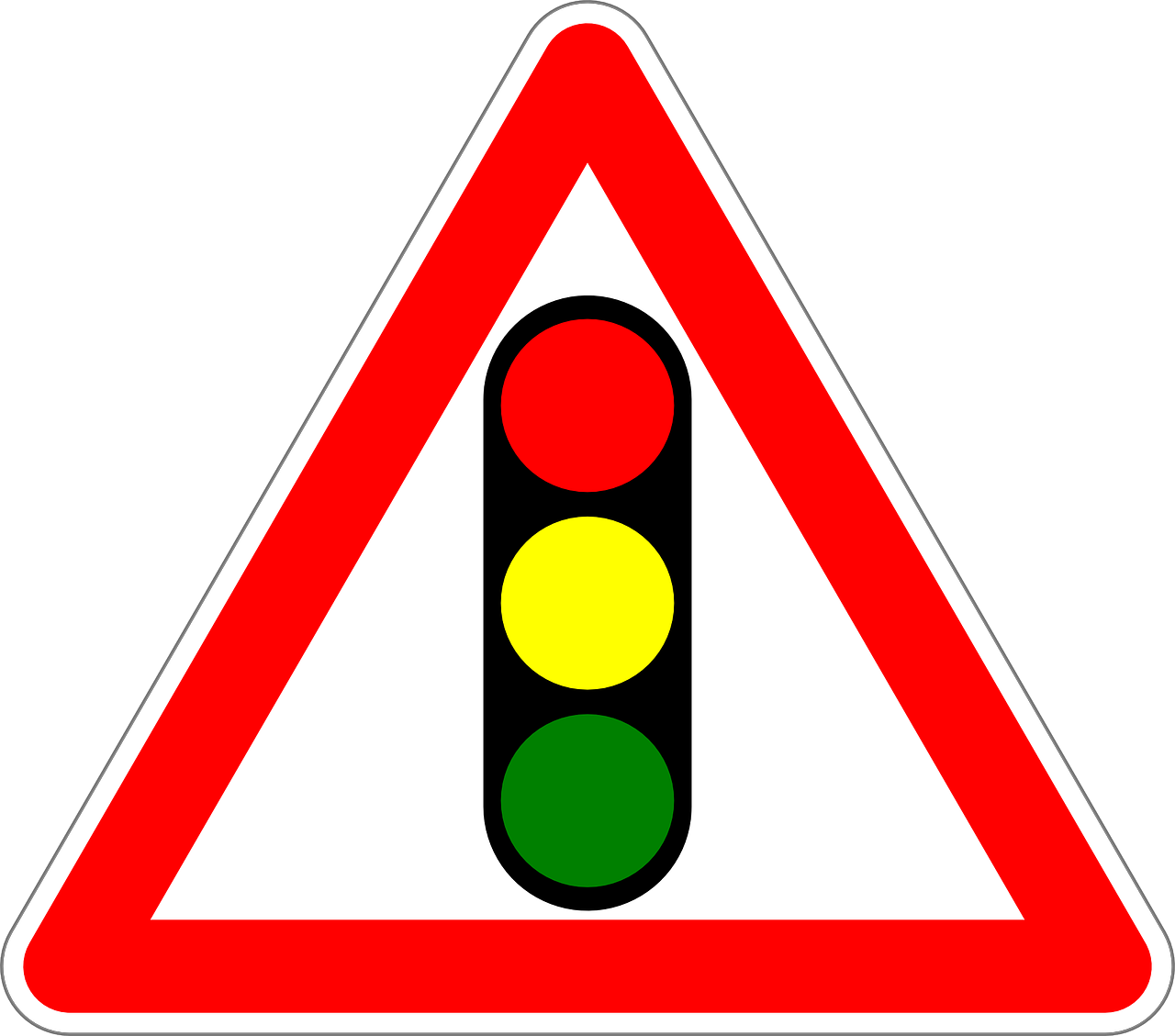 Traffic Light Road Sign Clipart (1280x1129), Png Download