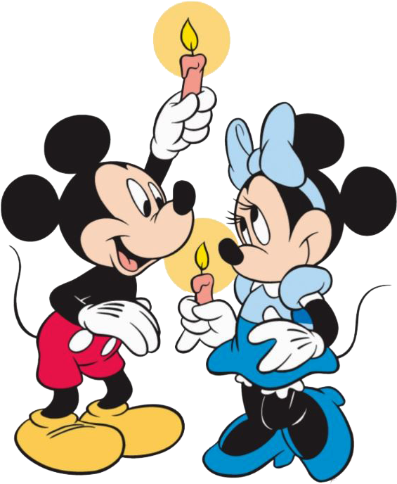 Constitution Clipart Animated - Mickey Mouse Holding A Candle - Png Download (581x715), Png Download