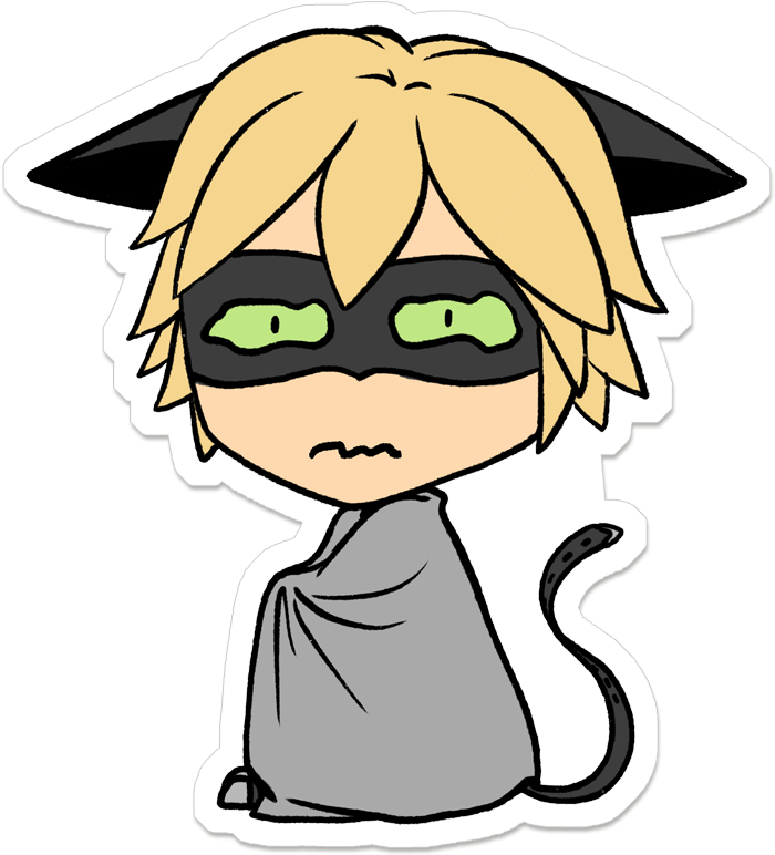 Image Of Scaredy Cat Sticker - Cartoon Clipart (1000x1000), Png Download