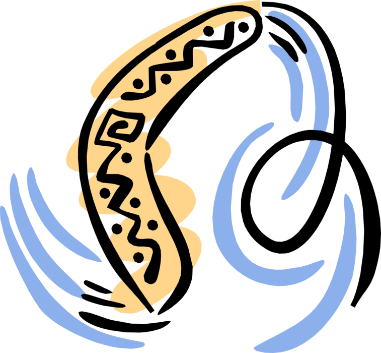 Vector Illustration Of Australian Boomerang Used By - Dasmariñas Water District Clipart (757x700), Png Download