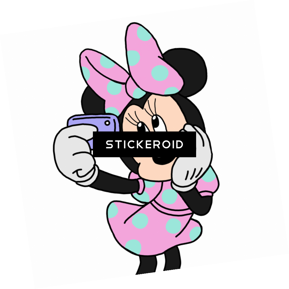 Mickey Minnie Mouse Selfie Clipart (1008x1009), Png Download