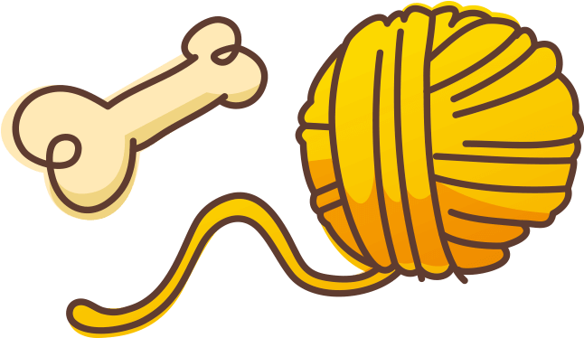 Bone And Ball - Cat Clipart (700x700), Png Download