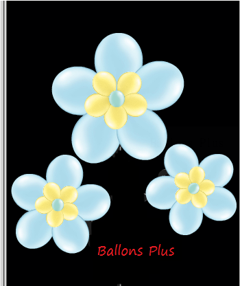 Kit Pour 3 Fleurs Bleu À Suspendre3 Fleurs V1bleu Kit - Forget-me-not Clipart (800x800), Png Download