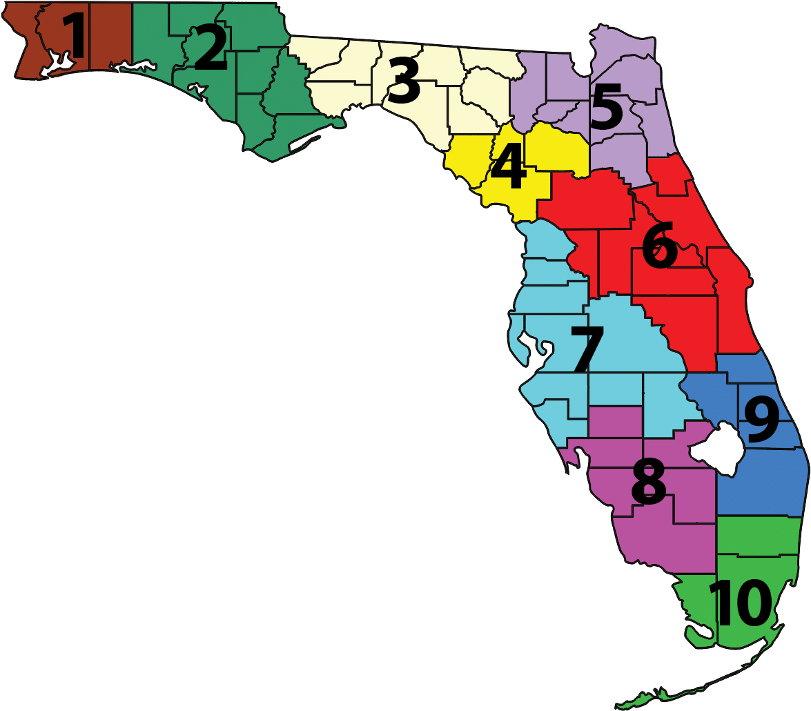 Florida Map - Florida Clipart (1500x1200), Png Download