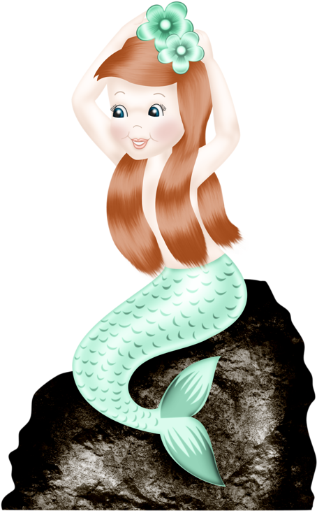 Mermaids Belle, Mermaids, Nymphs, Elves, Sirens, Princess - The Little Mermaid Clipart (593x800), Png Download
