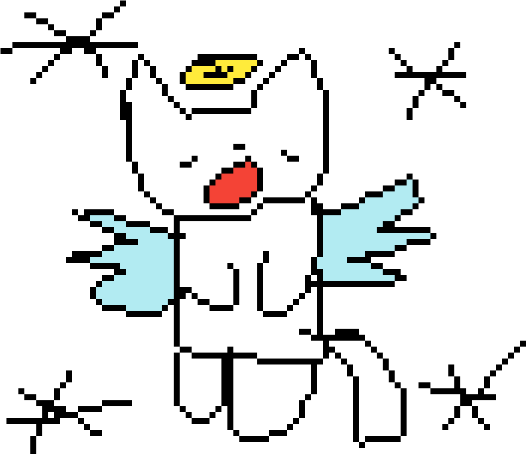 Snow Angel Cat Cartoon Clipart Full Size Clipart (2149473