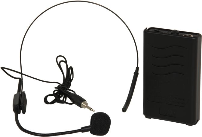 Wireless Headset Microphone - Ibiza Port12vhf-bt Portable 12" Pa Speaker Usb Sd Aux Clipart (720x490), Png Download