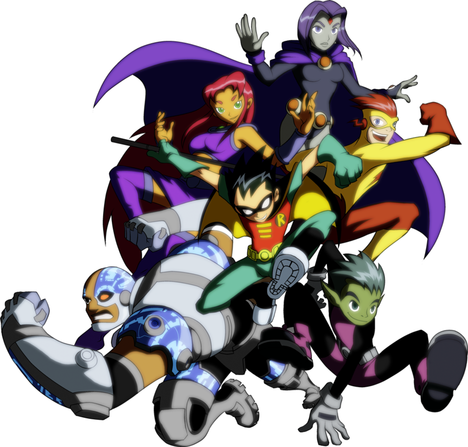 Teen Titans By Arttoroartservices Clipart (915x874), Png Download