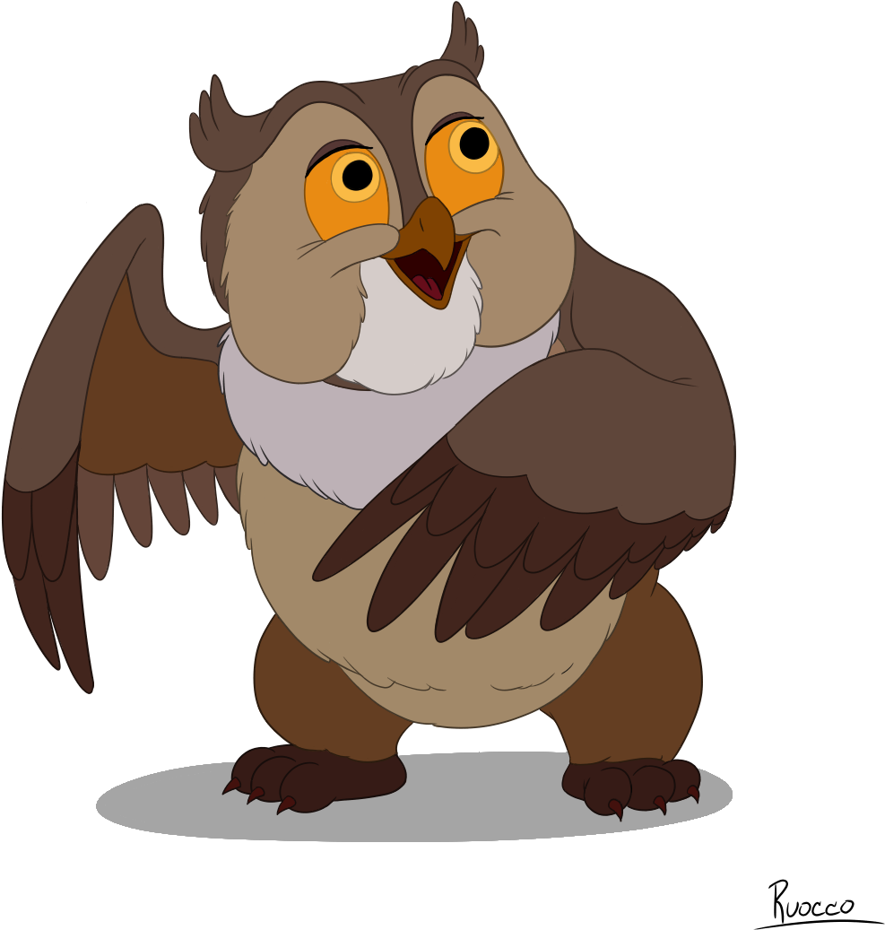 Friend Owl From Bambi - Transparent Owl Bambi Png Clipart (1135x1123), Png Download