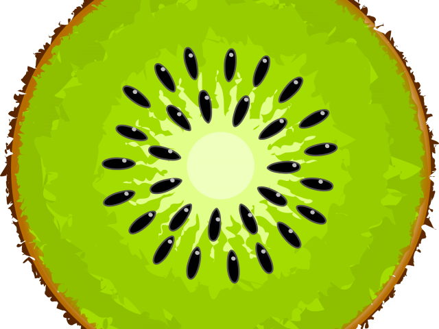 Kiwi Clipart Kiwi Slice - Png Download (640x480), Png Download