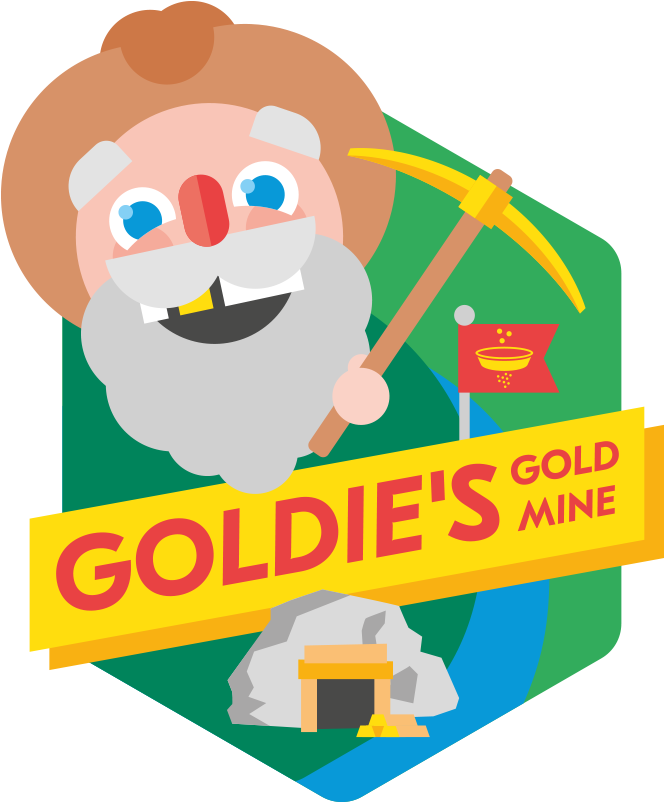Search For Treasure As You Gold Pan At Goldie's - Gold Clipart (664x802), Png Download