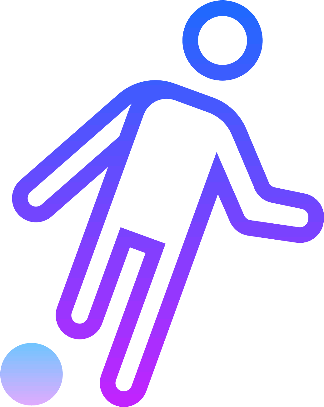 Shows A Silhouette Of A Man On With One Leg Raised - Icon Clipart (1600x1600), Png Download