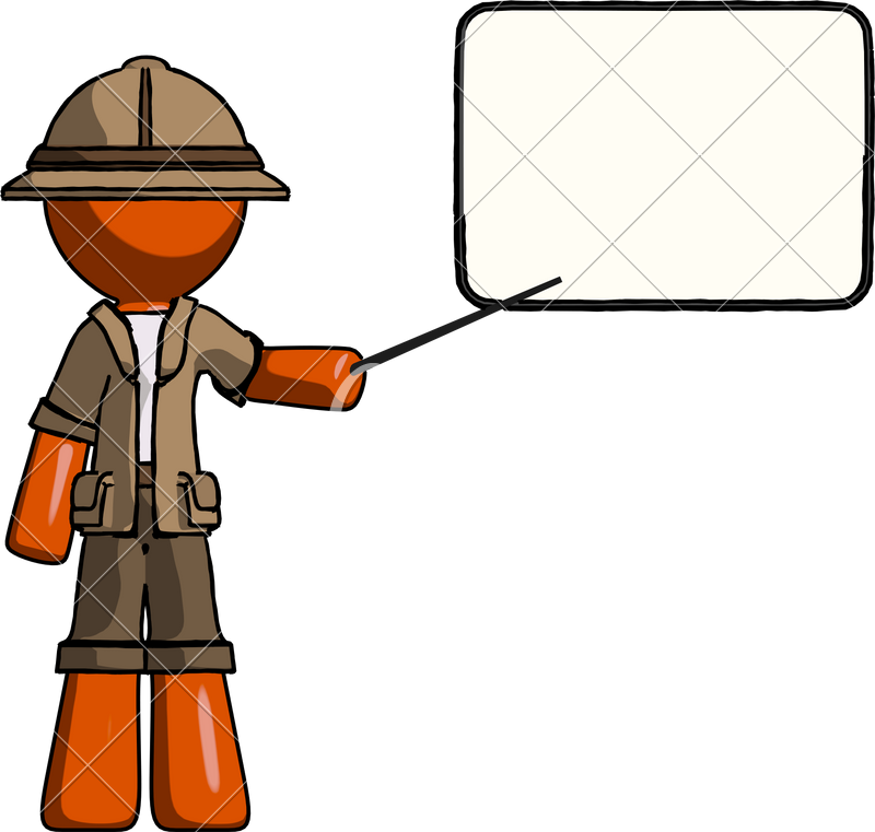 Orange Ranger Man Giving - Stock Photography Clipart (800x761), Png Download