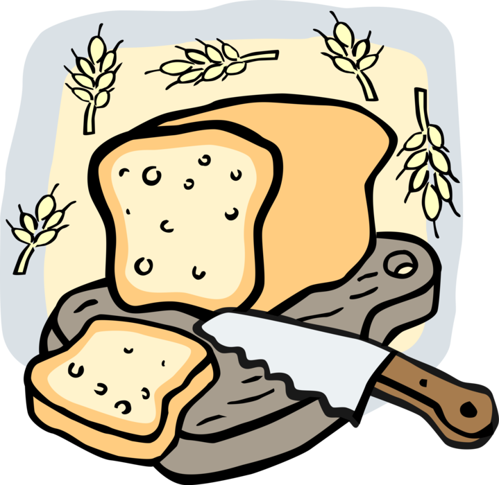 Vector Illustration Of Freshly Baked Loaf Of Wheat - Industrial Revolution Food And Nutrition Clipart (719x700), Png Download