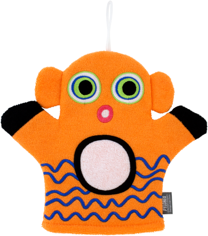 Gant De Toilette Clown Fish - Pylones Wash Glove Black And White Clipart (502x502), Png Download