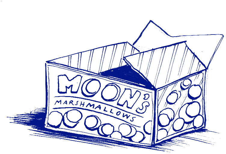 Marshmallows - Line Art Clipart (768x538), Png Download