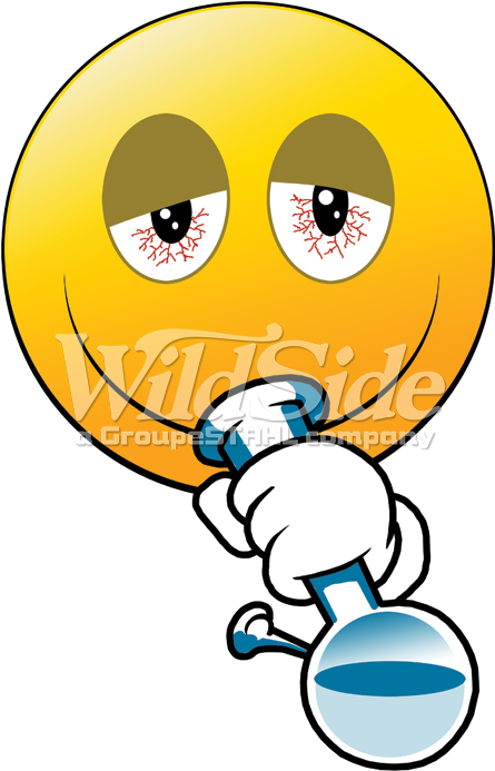 Smoking Bong The Wild Side - Bong Smoking Emoji Clipart (709x709), Png Download