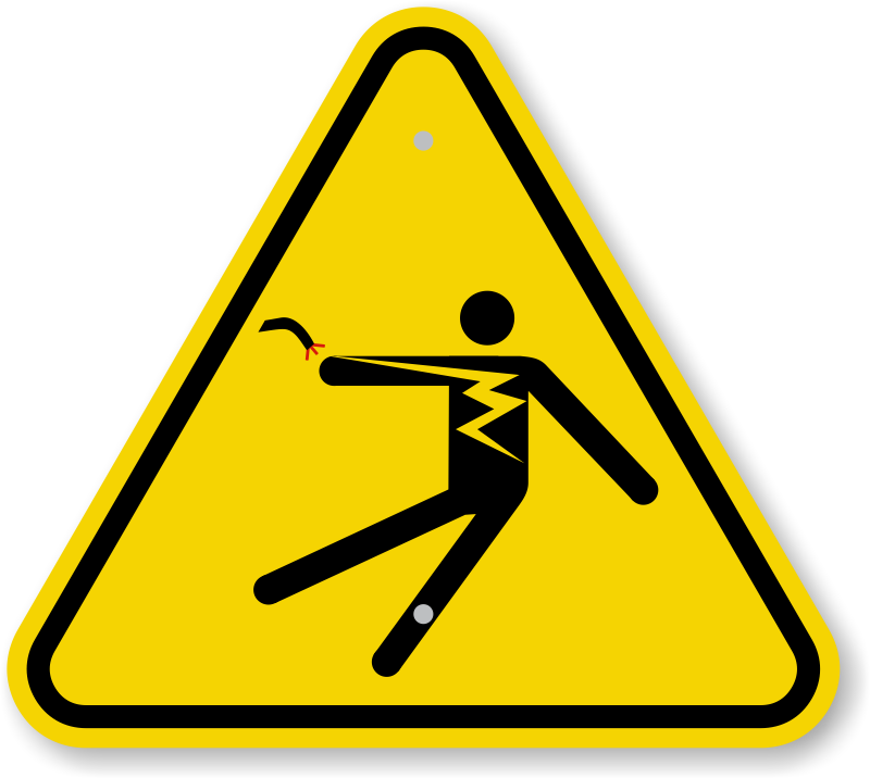 Zoom - Buy - Electric Shock Warning Symbol Clipart (800x716), Png Download