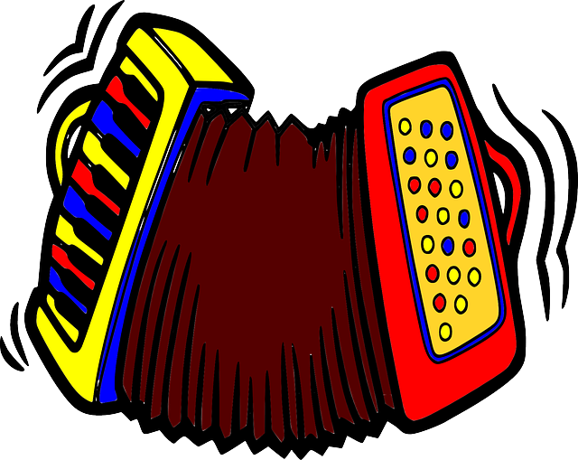 Harold Iii Enjoys Playing Music On His Piano - Colombia Acordion Clipart (640x509), Png Download