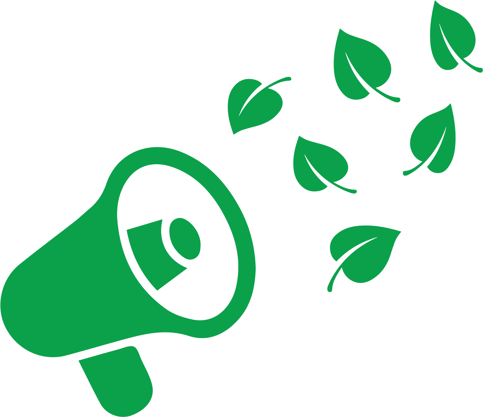 A Megaphone Spreading Leaves - News Clipart (2083x2083), Png Download