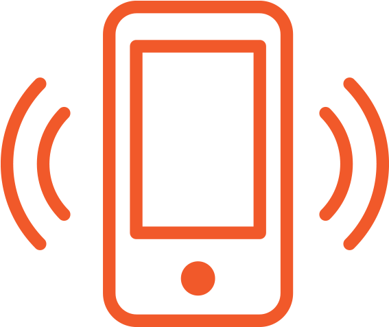 Mobile Phone Icon - Mobile Icon Png Orange Clipart (798x482), Png Download