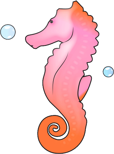 Animation Clipart Seahorse - Sea Horse Cartoon Gif - Png Download (618x618), Png Download