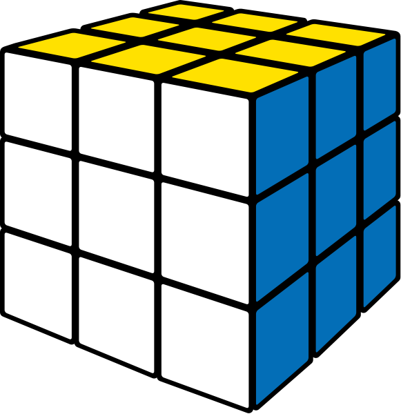 Rubiks Cube White - Cube Png Clipart (581x600), Png Download