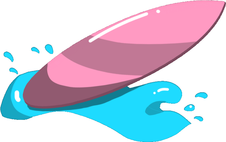 Hi Bye Wave Hi Hey Hello Goodbye Bye Tchau - Animated Surf Board Gif Clipart (800x800), Png Download