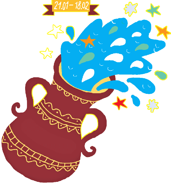 Free Aquarius Daily Horoscope - Aquarius Clipart (558x600), Png Download