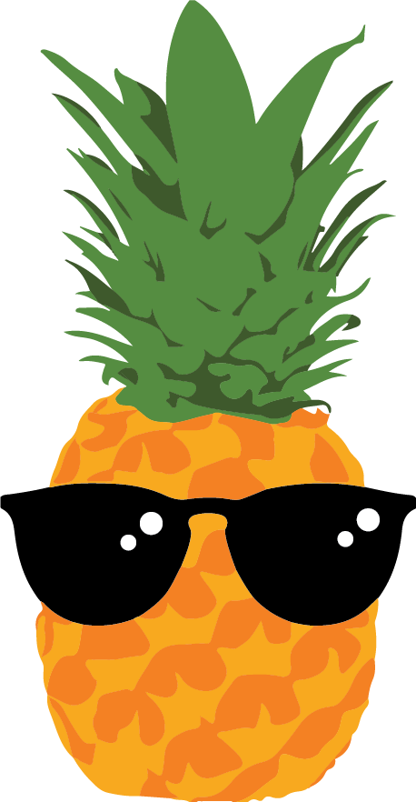 Businesses Can Choose To Participate In The Fruit Challenge - Pineapple With Sunglasses Clipart - Png Download (458x882), Png Download