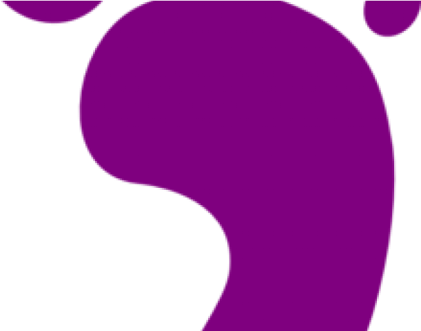Footprints Clipart Purple - Png Download (640x480), Png Download