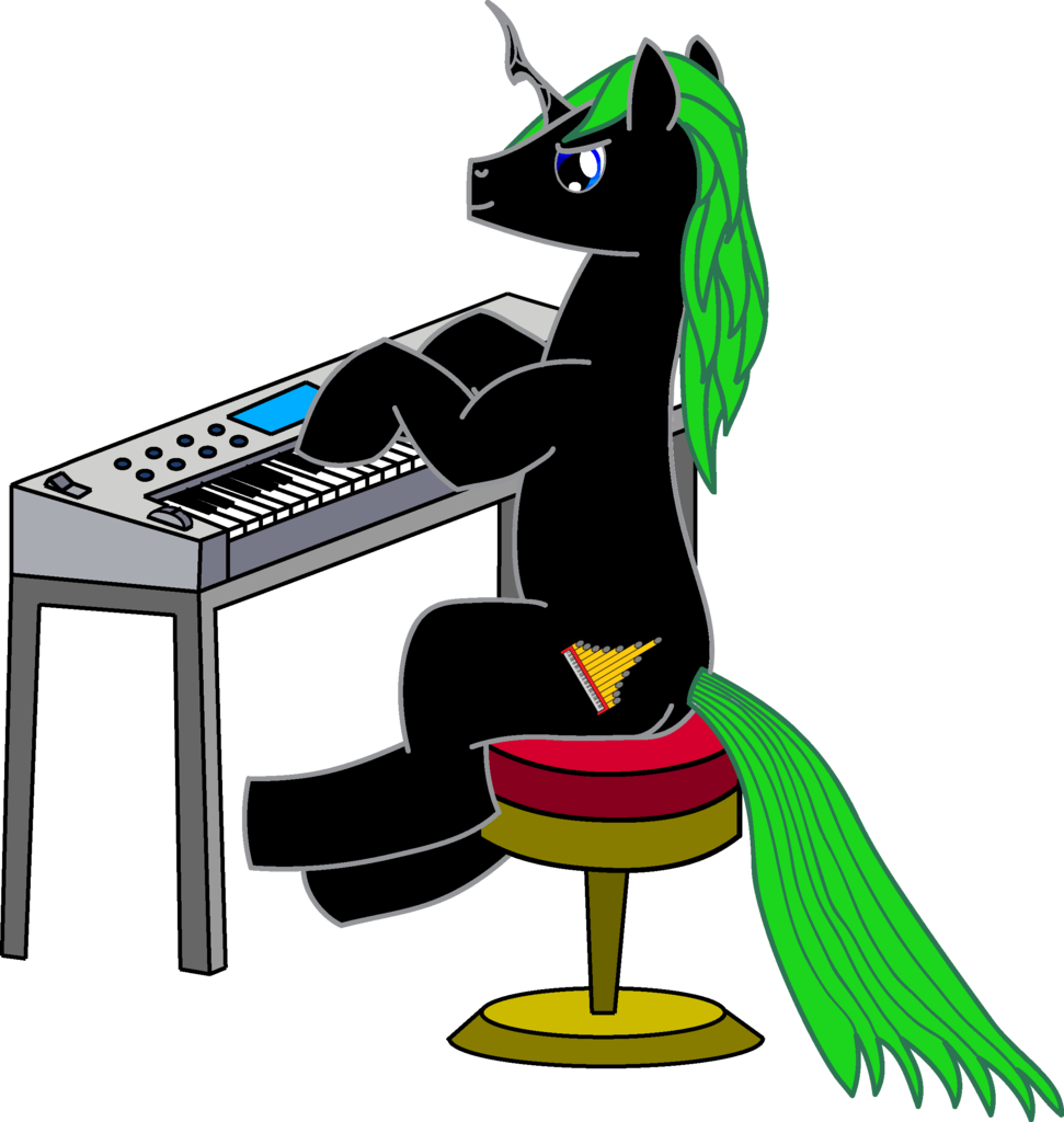 Tritone, Concert, Keyboard, Music, Oc, Oc Only, Safe, - Cartoon Clipart (971x1024), Png Download