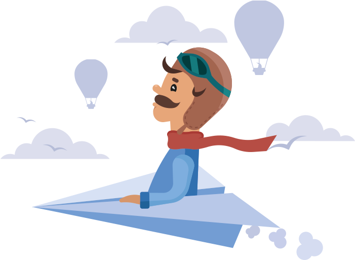 Flood Clipart Stormy Day - Piloto En Avion De Papel - Png Download (700x700), Png Download